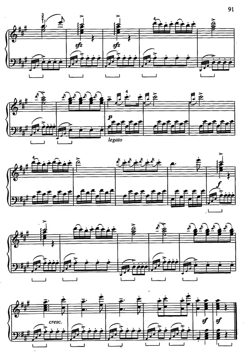 土耳其进行曲（带指法）