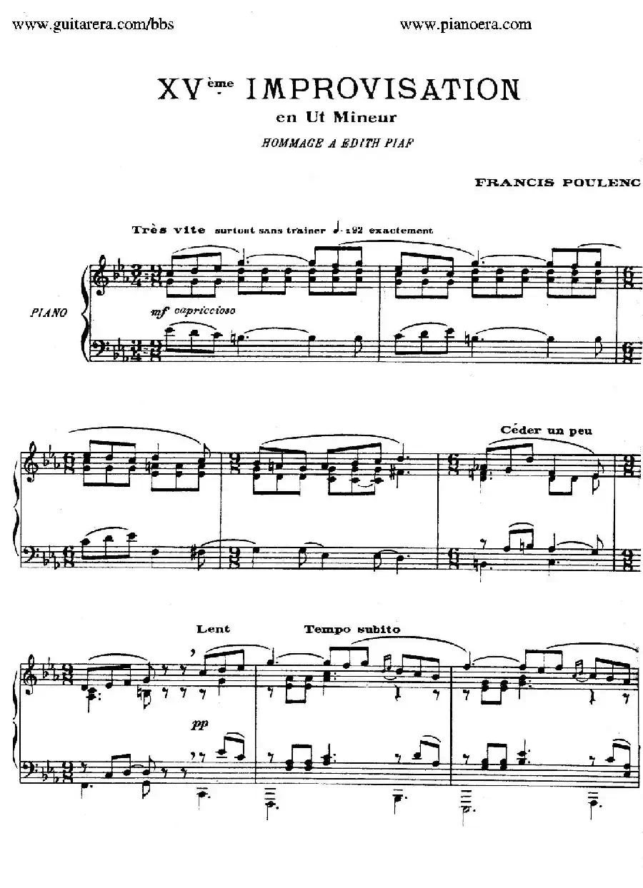 15 Improvisations（15首即兴曲·XV）