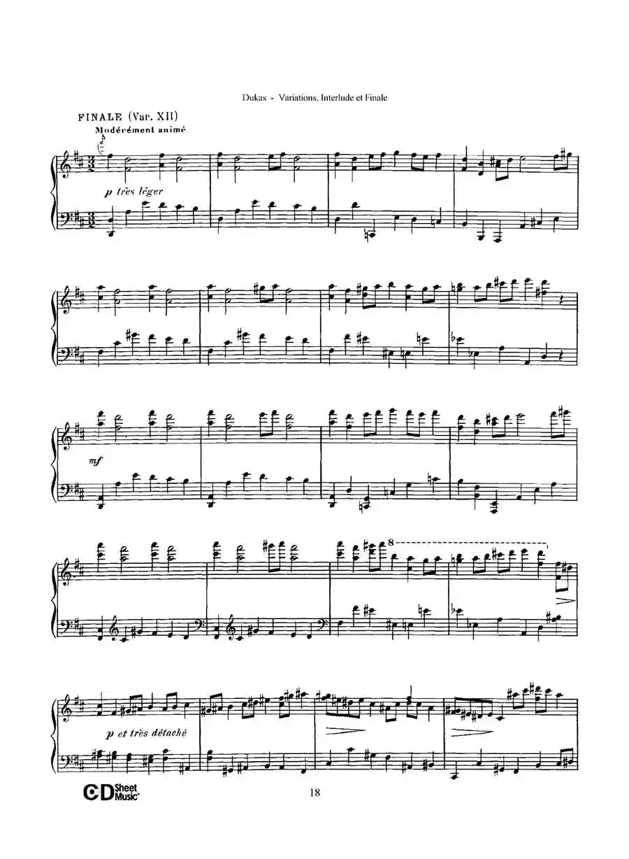 Variations, Interlude & Finale on theme de Rameau（拉摩主题变奏曲、间奏曲和终曲·第二部分）