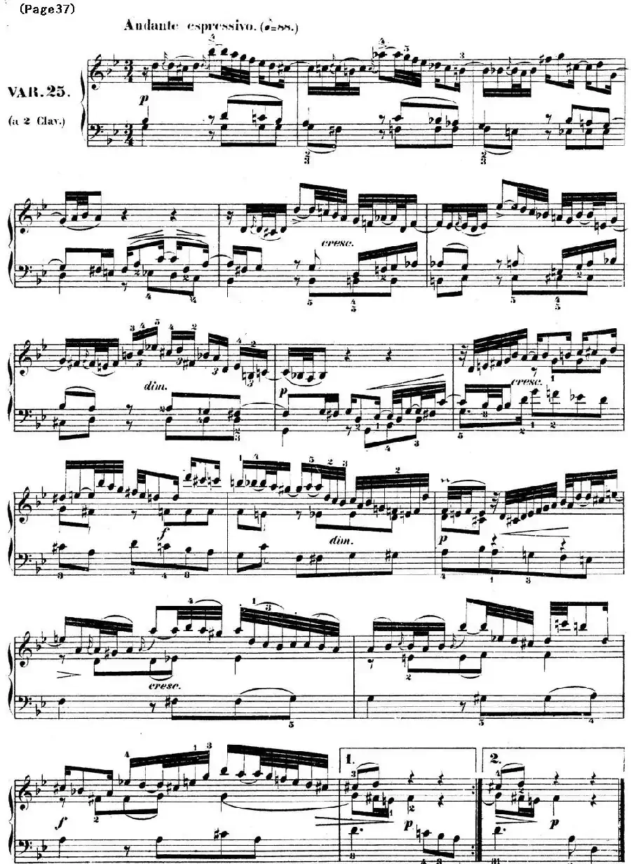 哥德堡变奏曲 巴赫 Goldberg Variationen BWV988