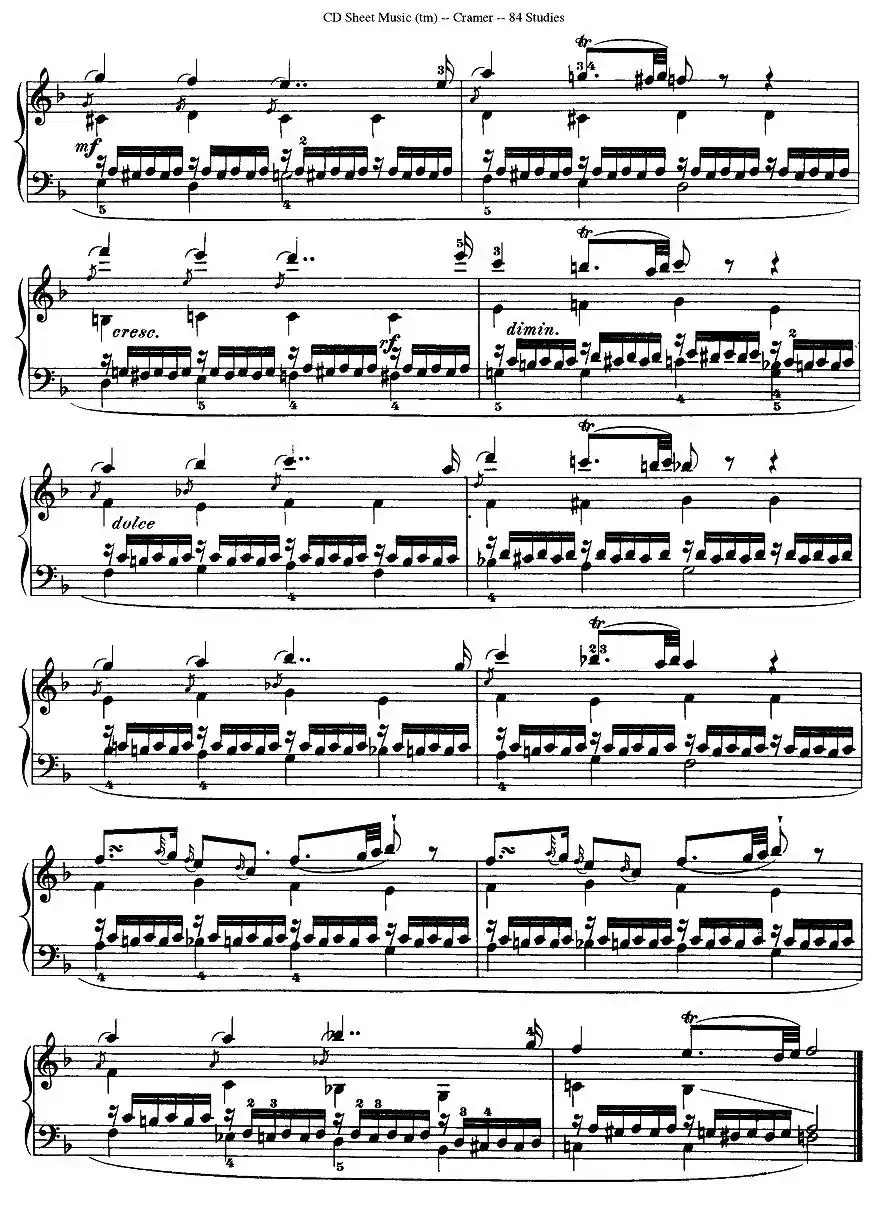 Cramer - 84 exercices（21—25）（克拉莫84首钢琴练习曲）