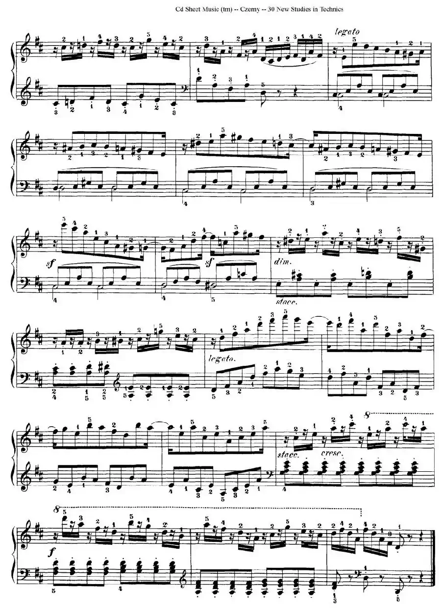 Czerny - 30 New Studies - 24（车尔尼Op849 - 30首练习曲）