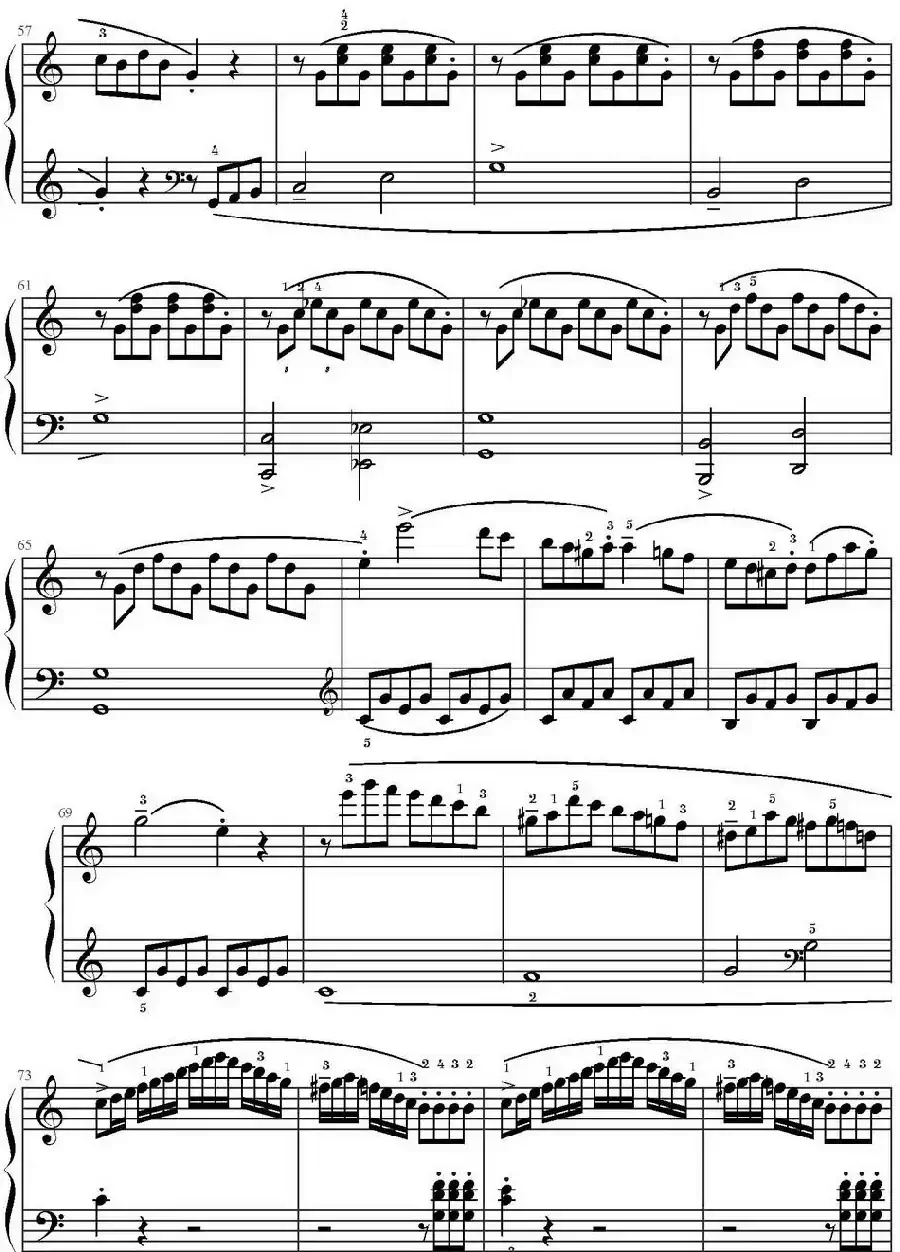 C大调小奏鸣曲 Op.20 No.1(库劳作曲版)