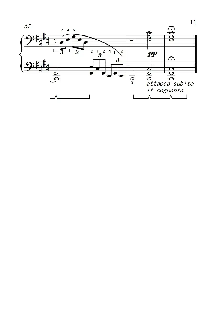 第十四号钢琴奏鸣曲（月光） 持续的慢板