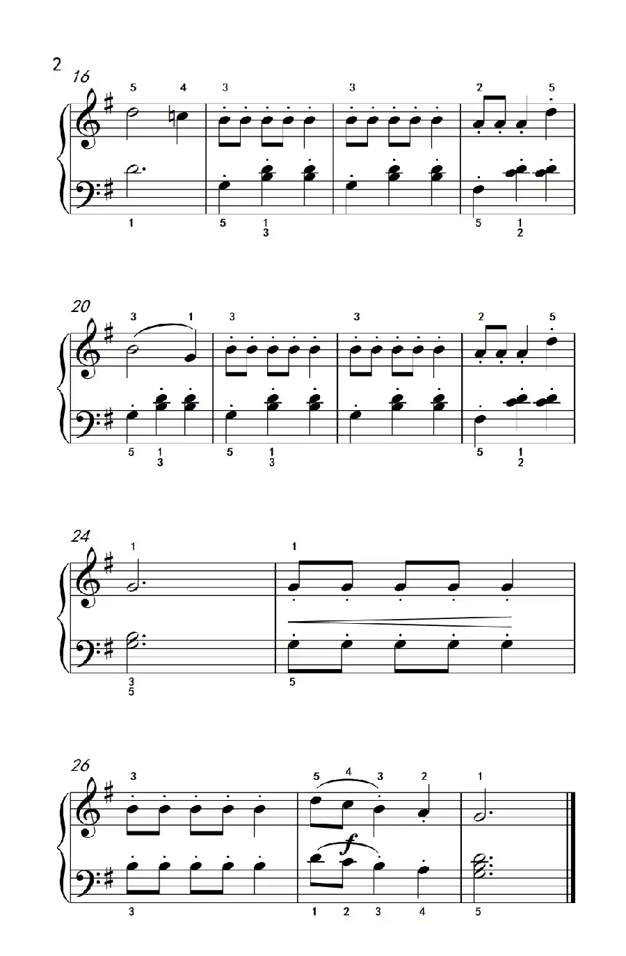 啄木鸟（约翰·汤普森 成人钢琴教程 第一册）