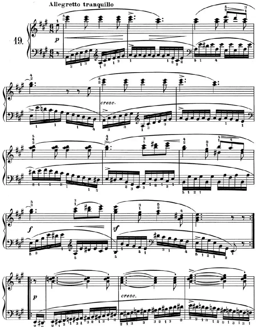 25首车尔尼Op.748练习曲（NO.19）