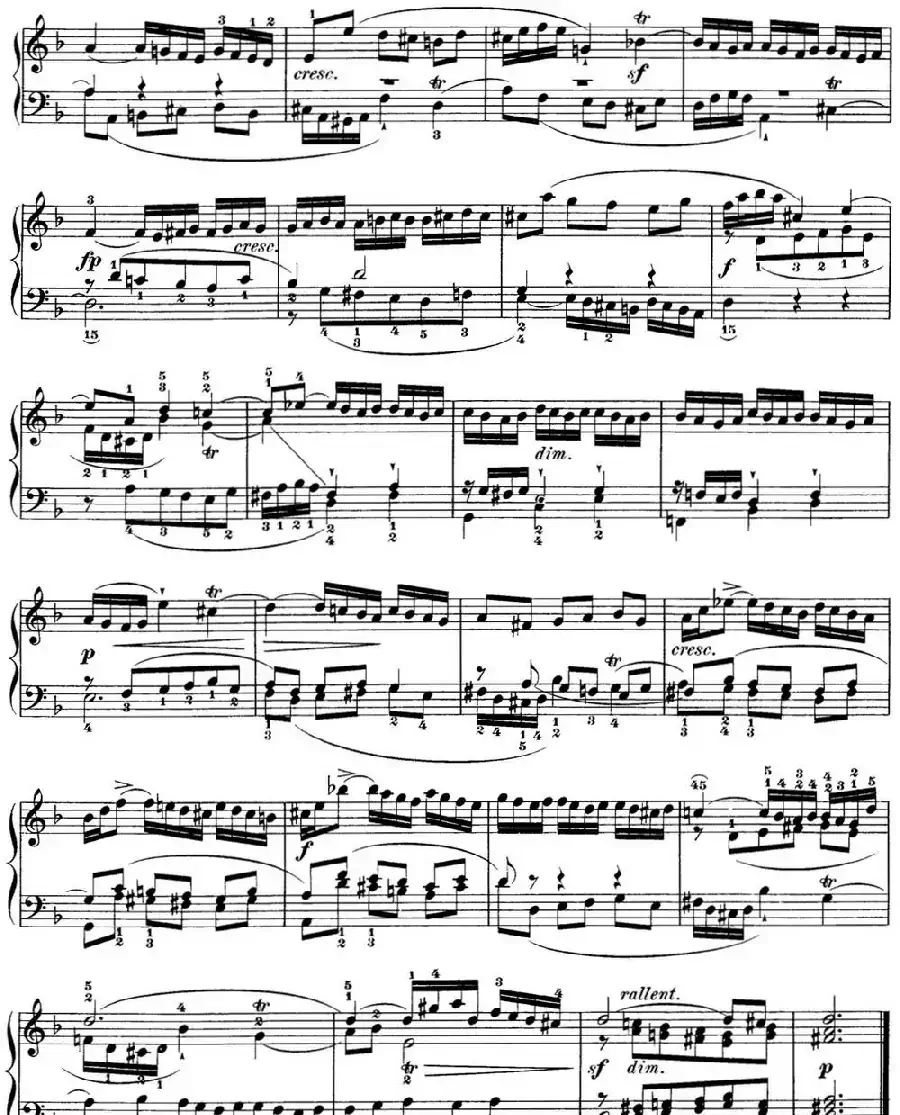 巴赫《平均律钢琴曲集·第一卷》之赋格曲(NO.6)