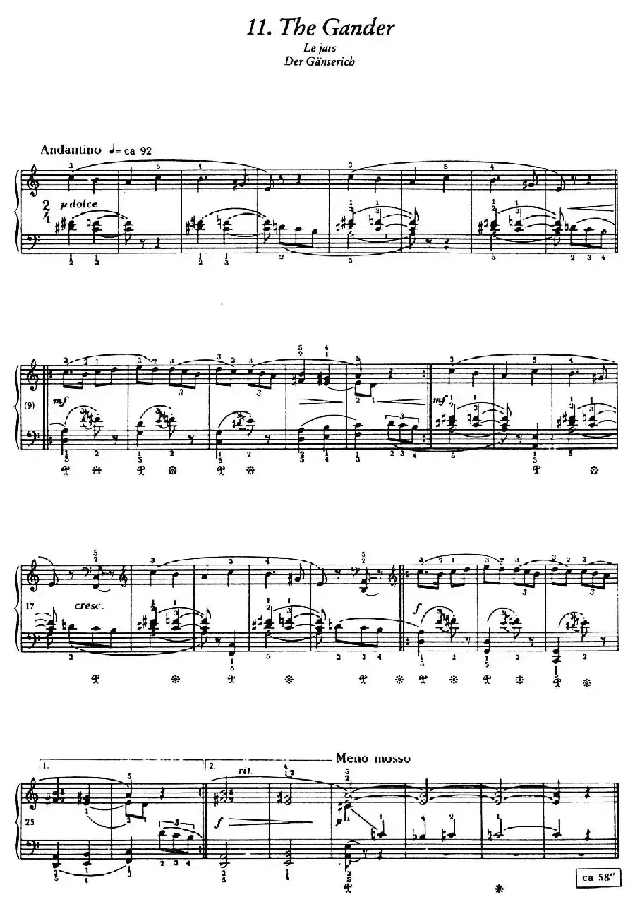 12 Folk Melodies（十二首民间曲调·11）