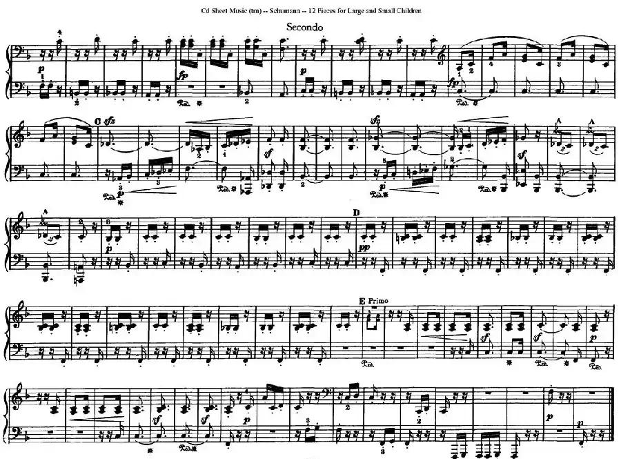 12首为孩子们而作的四手联弹曲 Op.85（四手联弹）（10）