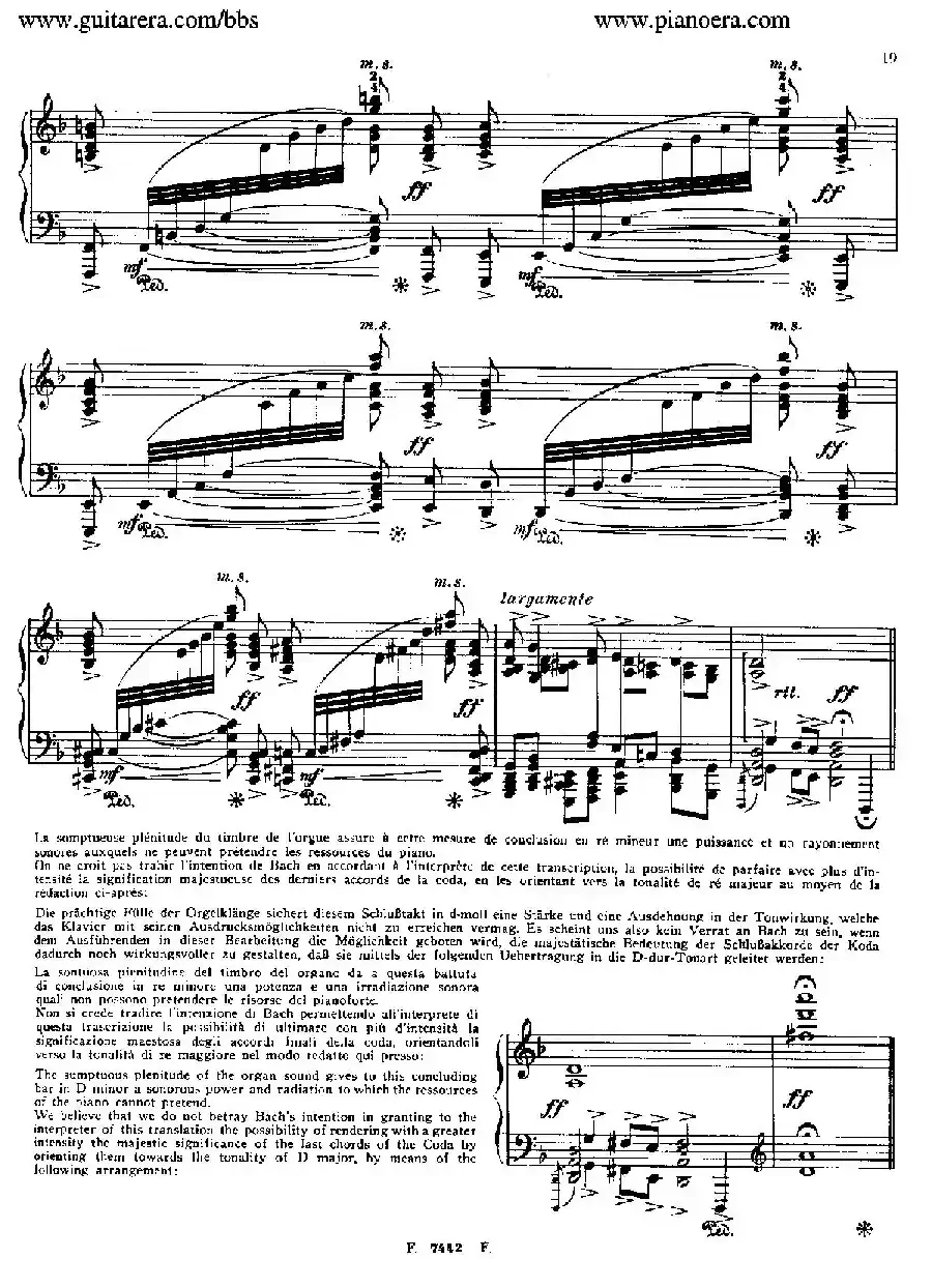d小调托卡塔与赋格（BWV 565·柯尔托改编钢琴独奏版）