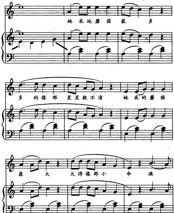 采蘑菇的小姑娘（儿歌弹唱）