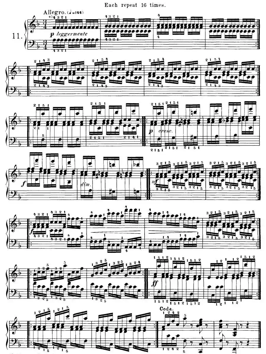 Czerny - 40 Daily Exerci Op.337（11—15）（40首日常训练曲）