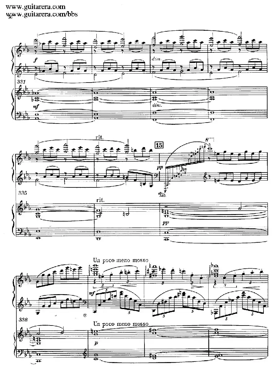 c小调第二钢琴协奏曲 Op.18（双钢琴·第一乐章）