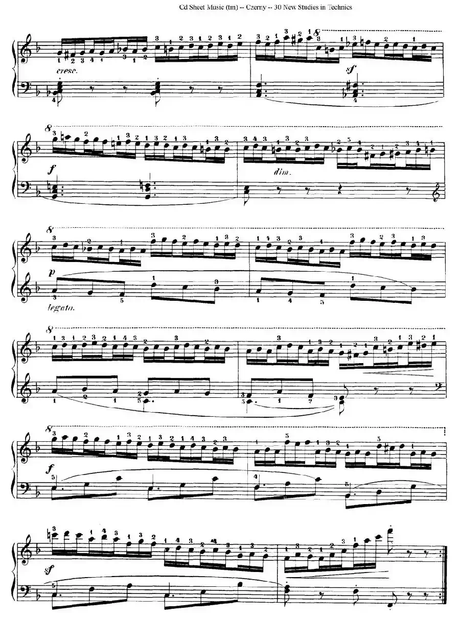 Czerny - 30 New Studies - 20（车尔尼Op849 - 30首练习曲）