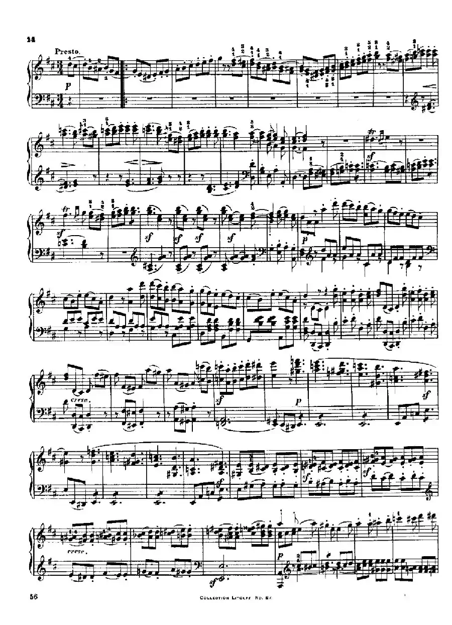 String Quartet No.3 in D Major Op.18-3（D大调第三弦乐四重奏·钢琴独奏版）