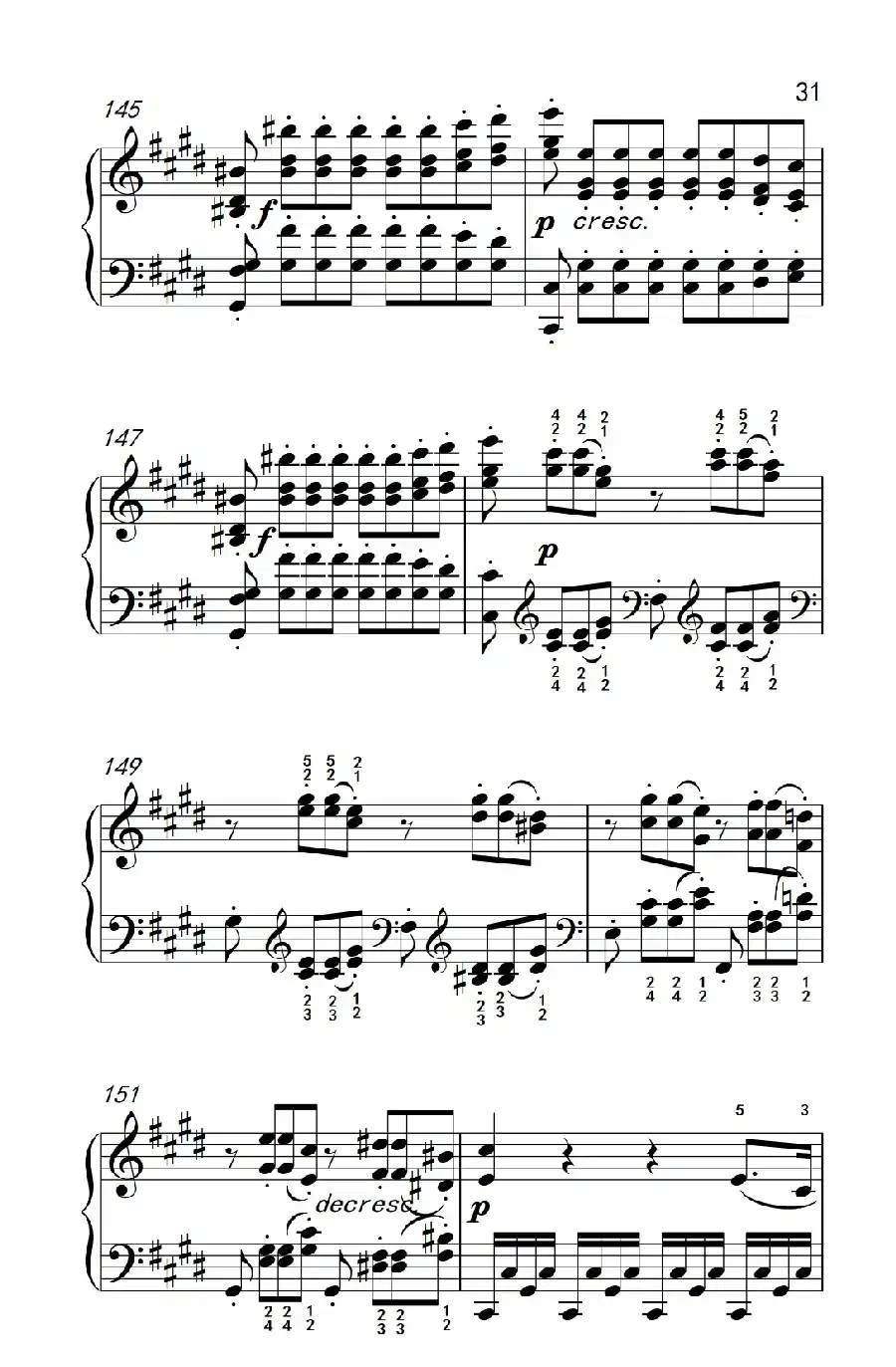 第十四号钢琴奏鸣曲（月光） 激动的急板