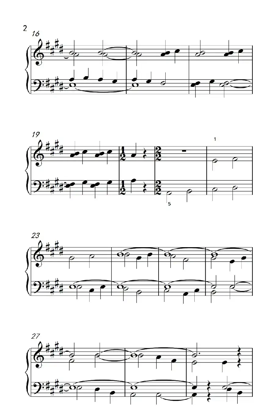 带持续音的卡农（巴托克 小宇宙 钢琴教程 2）