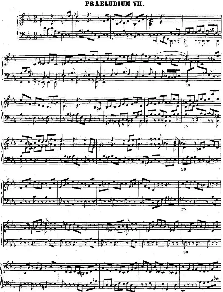 巴赫《平均律钢琴曲集·第二卷》之前奏曲（NO.7）