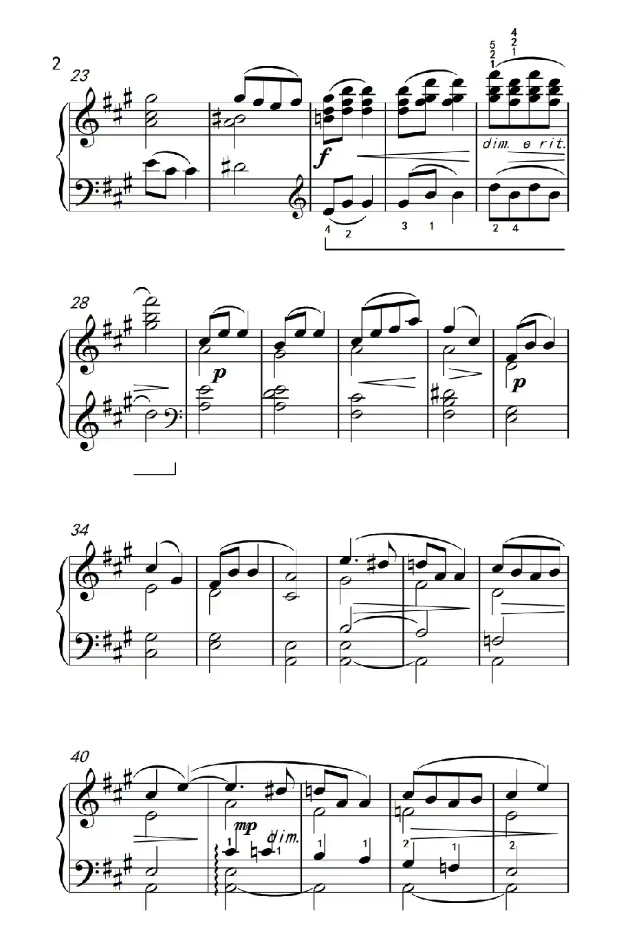 致野玫瑰（约翰·汤普森 成人钢琴教程 第三册）