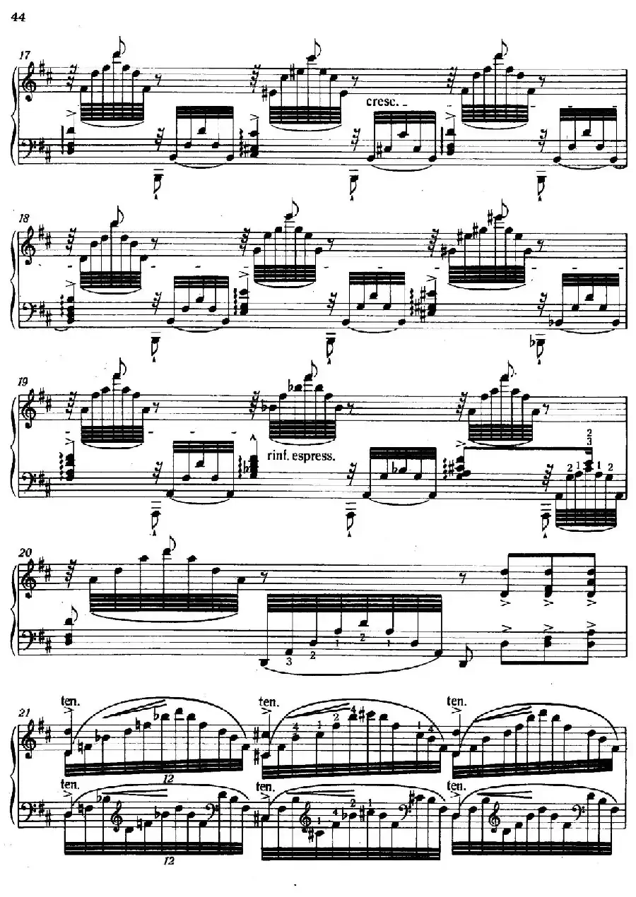12 Etudes d'execution Transcendante S.139（12首超技练习曲·6）