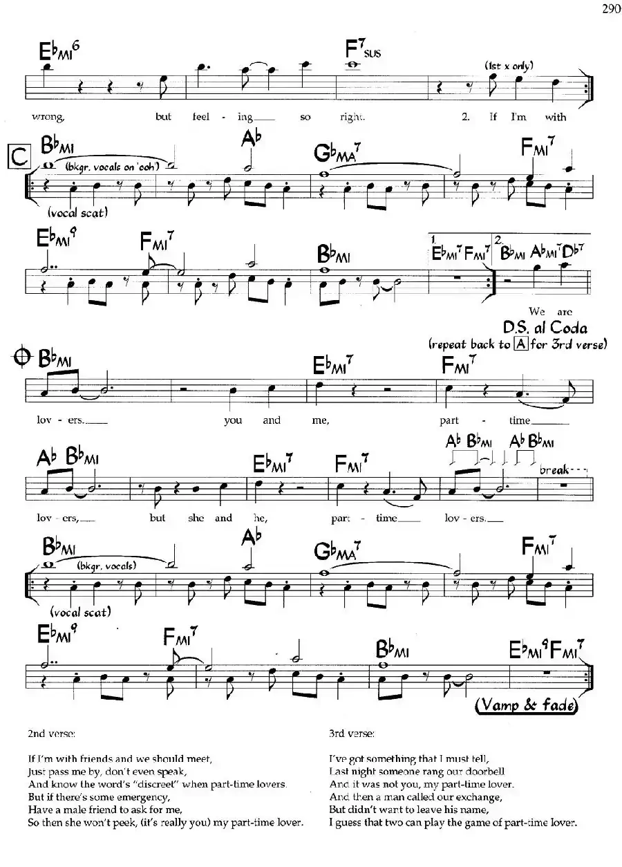 Part-Time Lover(爵士钢琴曲)