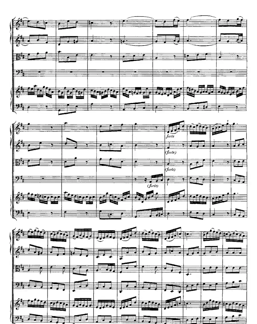 Harpsichd Concerto in D Maj BWV 1054（D大调第三号古钢琴协奏曲·总谱）