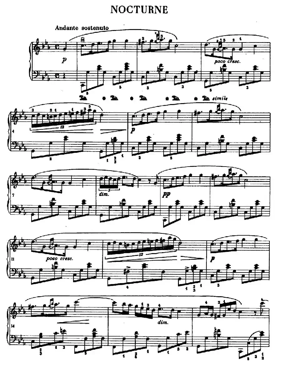 Nocturne in c Minor Op.posth （c小调夜曲）