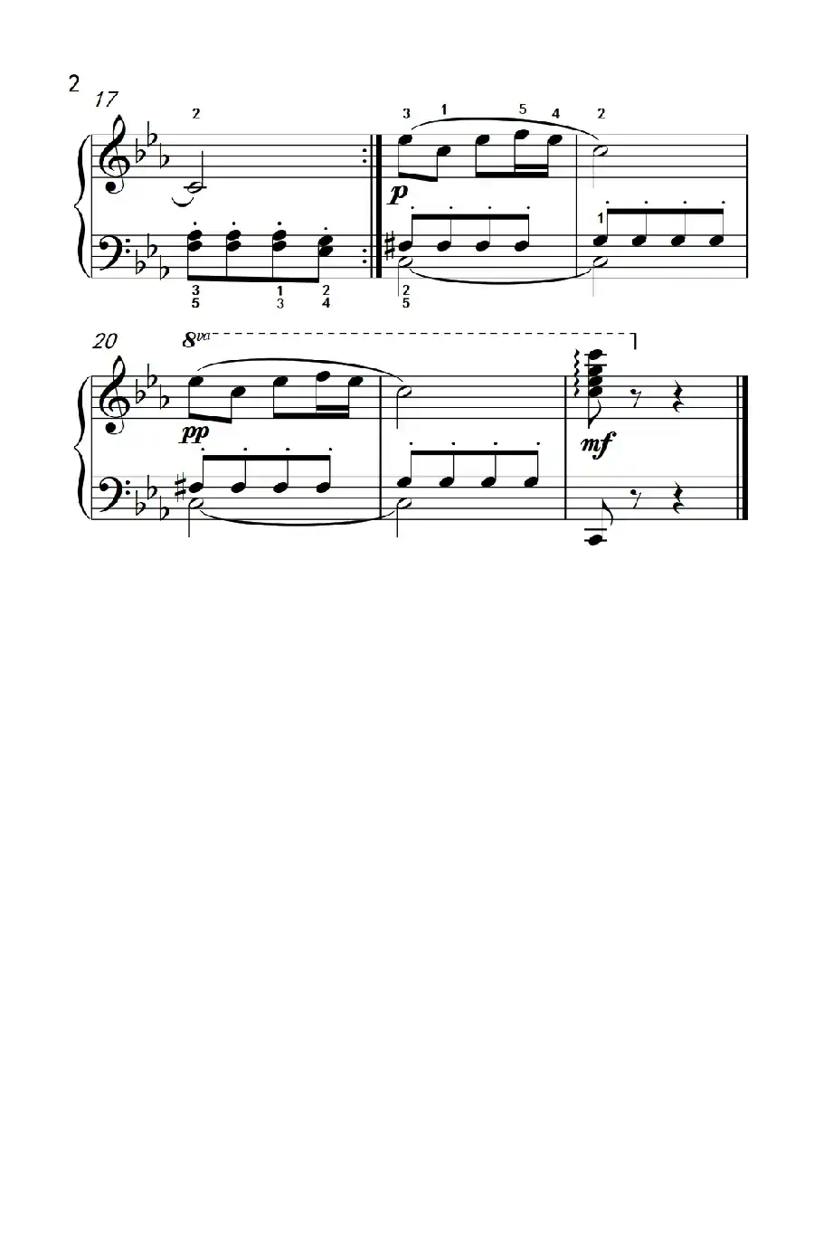 采茶扑蝶（约翰·汤普森 成人钢琴教程 第二册）