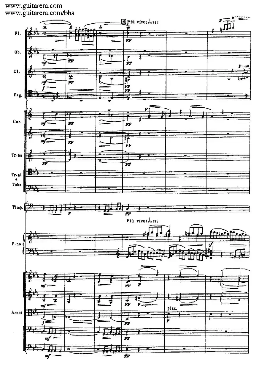 c小调第二钢琴协奏曲 Op.18（第一乐章总谱·P19——27）