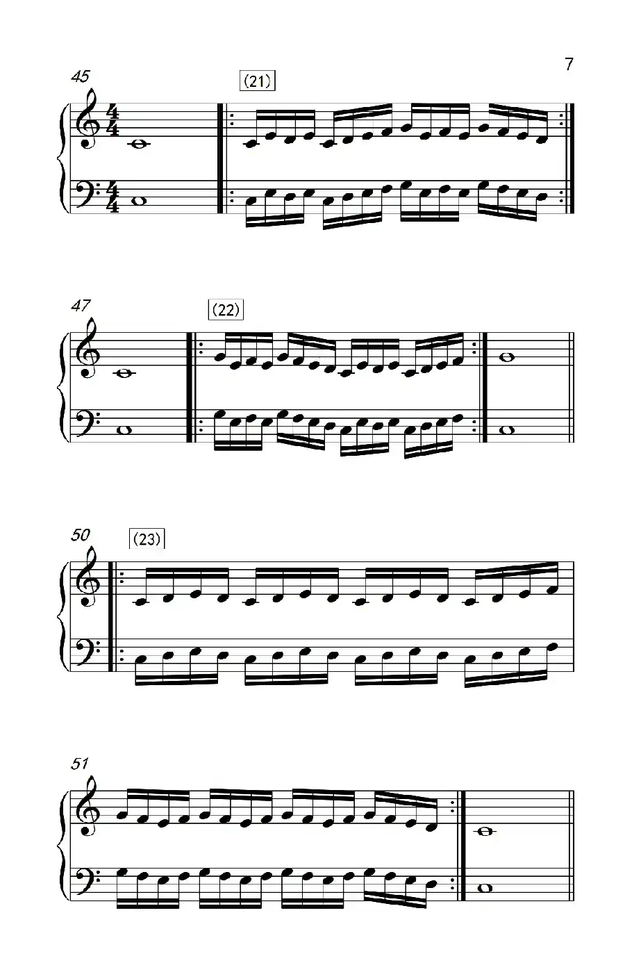 八.提高速度.增强手指灵活性的练习37(儿童钢琴手指练习 1)