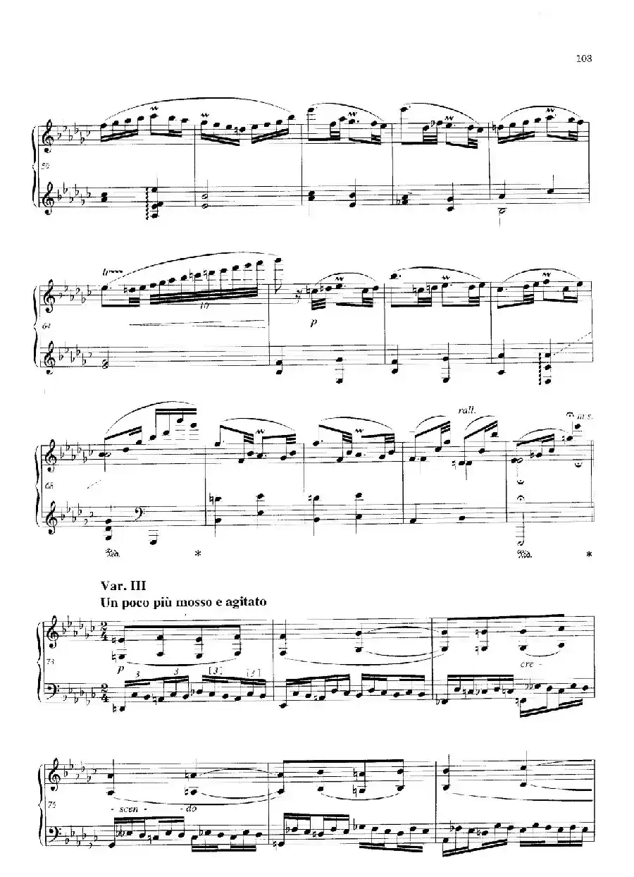 Variations and Fuge in e-flat Minor Op.23（降e小调主题变奏与赋格）