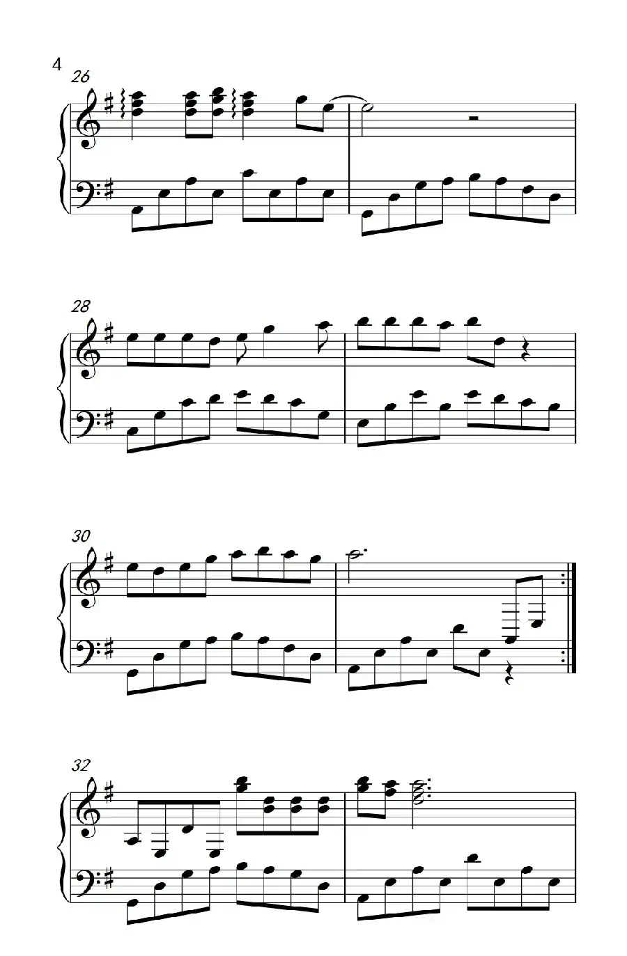 风雨无阻（《弹吧音教》制谱版）