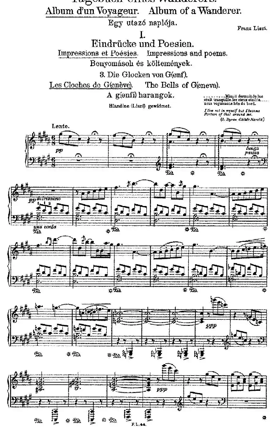 Album d'un Voyageur S.156（旅行者札记·第一册）（印象与诗篇·3. 在泉水边 Au bord d'une source）