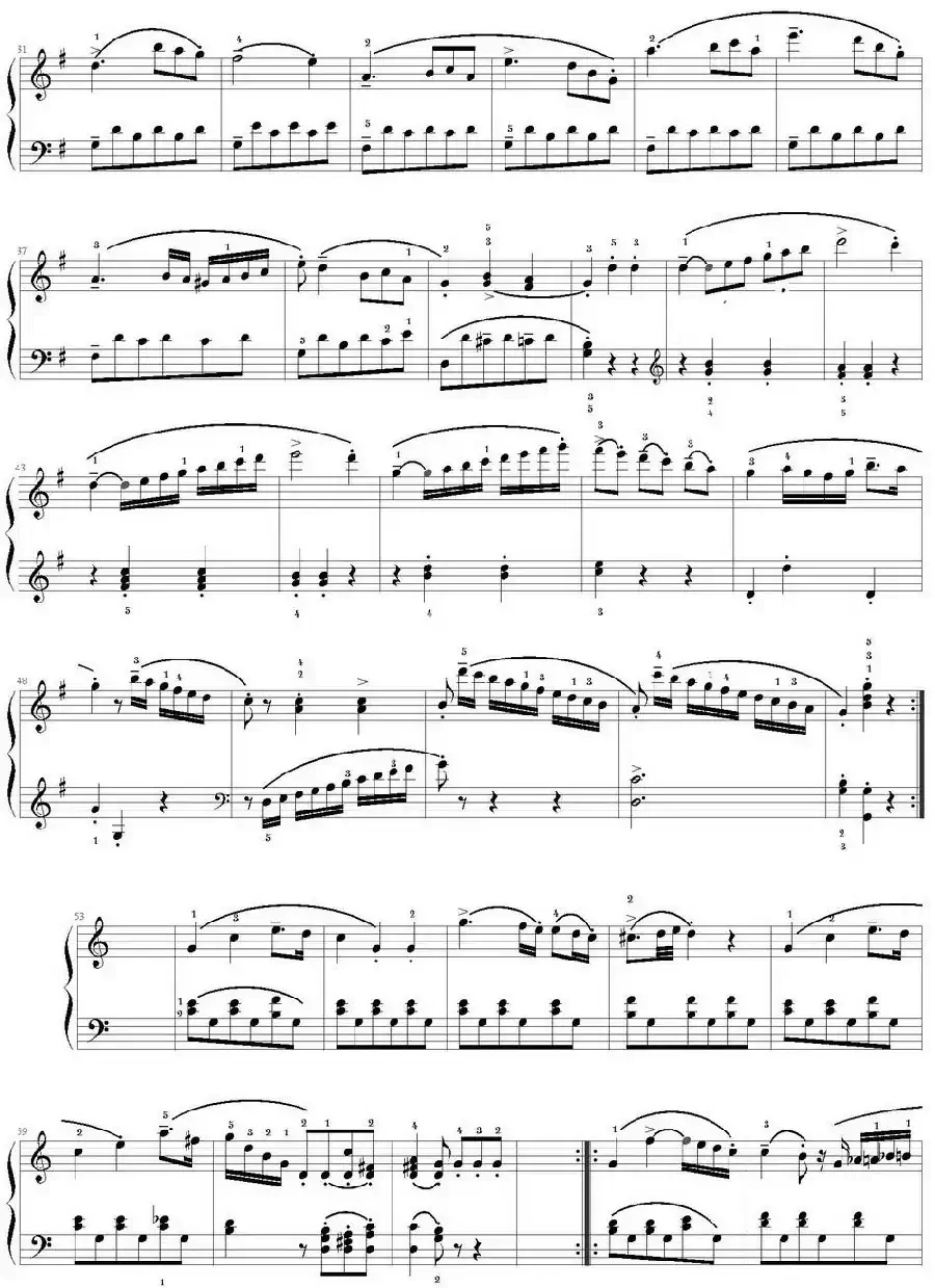 库劳C大调钢琴小奏鸣曲(Op.55,No.2)(足球小将制谱版)