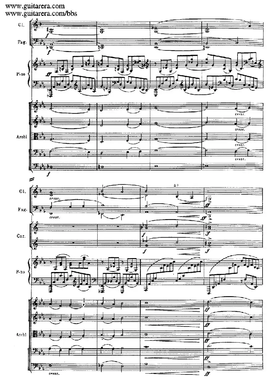 c小调第二钢琴协奏曲 Op.18（第一乐章总谱·P1——9）