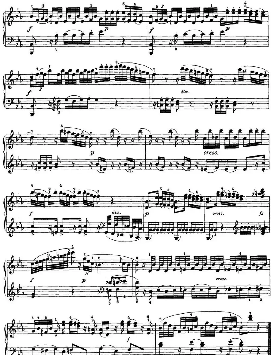 海顿 钢琴奏鸣曲 Hob XVI 25 in E-flat major