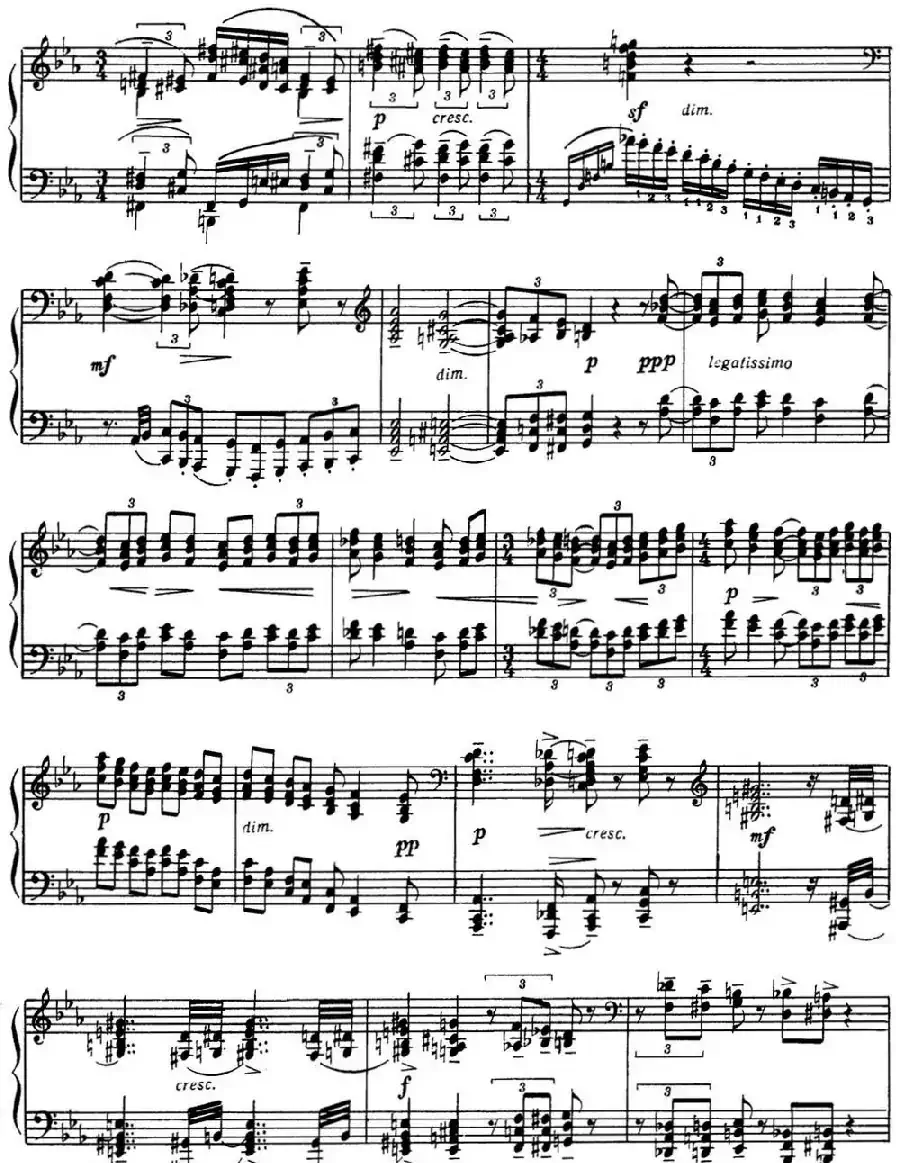 拉赫玛尼诺夫 音画练习曲15或16 Etudes tableaux Op.39 No.7