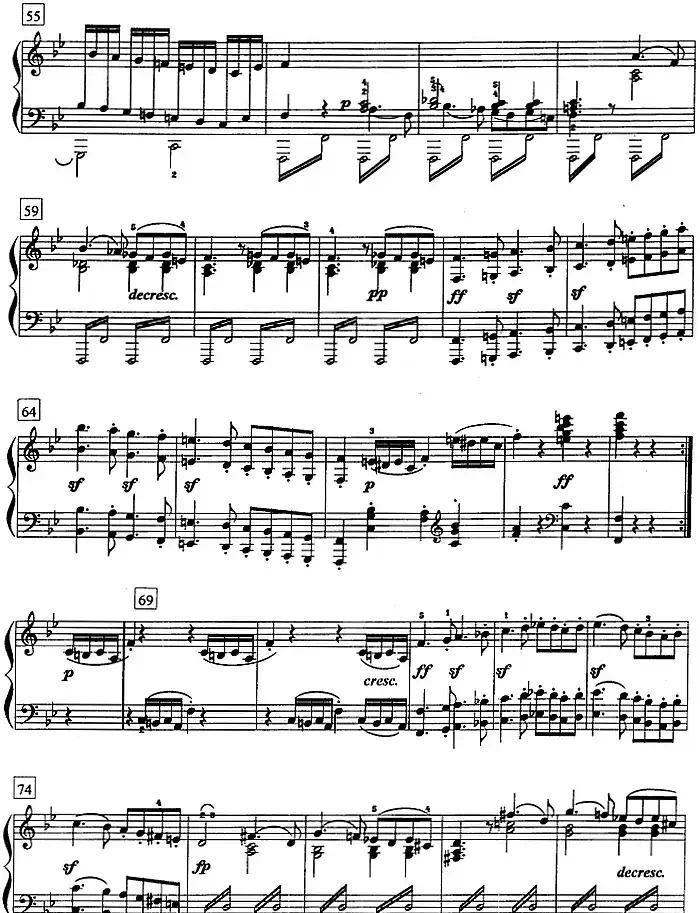 钢琴教程第七级 大型乐曲（降B大调奏鸣曲 Op.22 第一乐章）