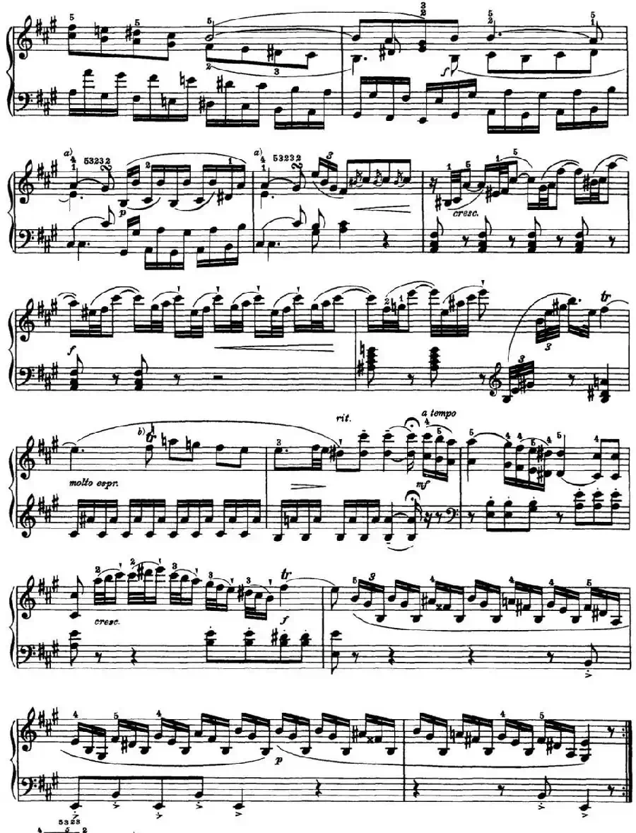 海顿 钢琴奏鸣曲 Hob XVI 26 in A major