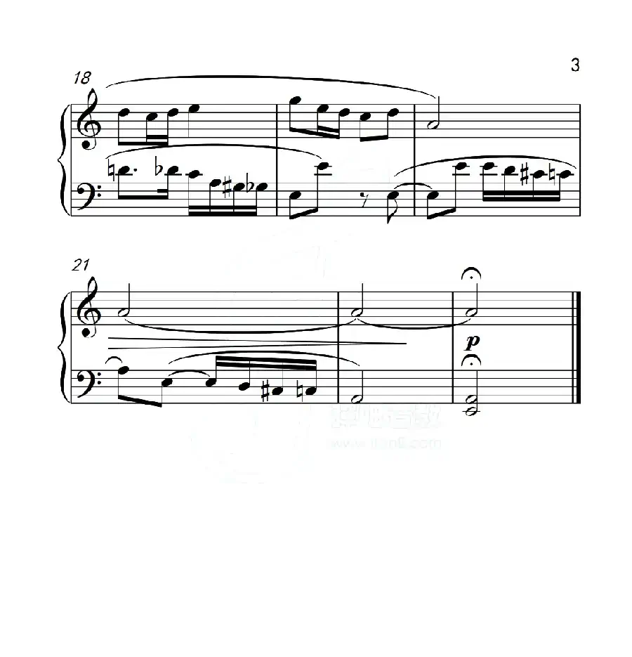 第五级 信天游（中国音乐学院钢琴考级作品1~6级）