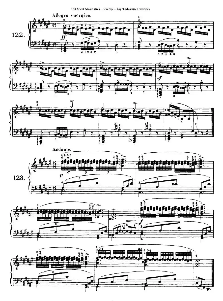 160 Eight- Measure Exercises.Op.821（车尔尼160首钢琴八小节练习曲（122——141））