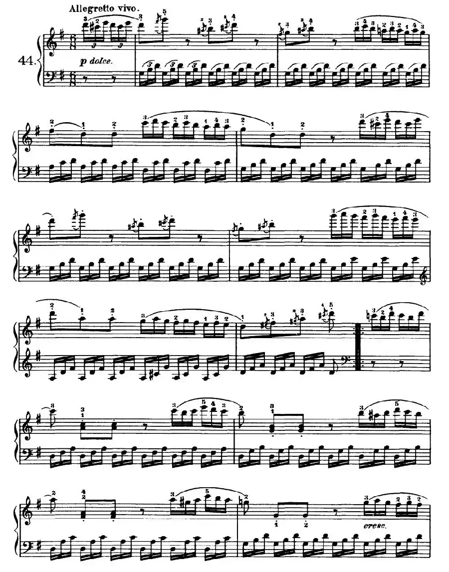 One Hundred and Ten Easy and Progressive Exercises Op.453（车尔尼110首简易练习曲 41——51）