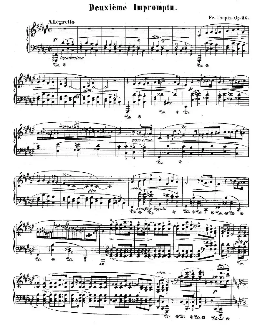 Impromptu no.2 in F-Sharp Major Op.36（升F大调第二即兴曲）