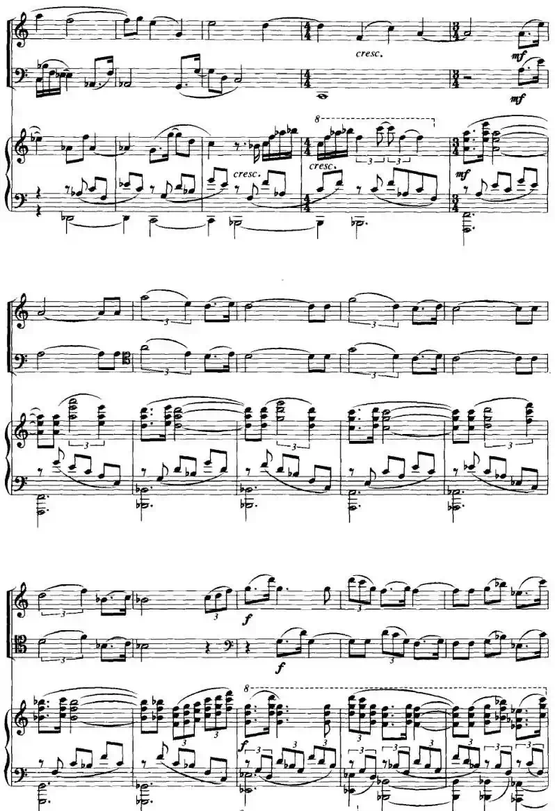 钢琴三重奏（亢竹青作曲版、小提琴+大提琴+钢琴）