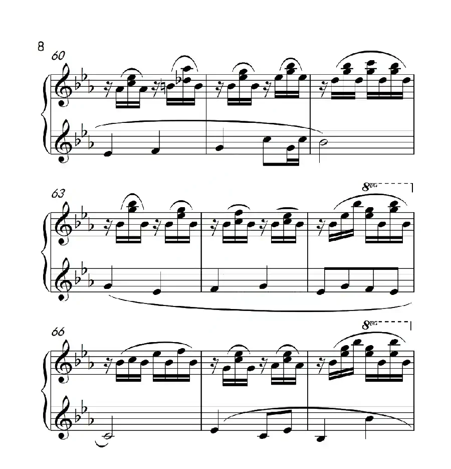 第六级B组 溪边嬉水（中国音乐学院钢琴考级作品1~6级）