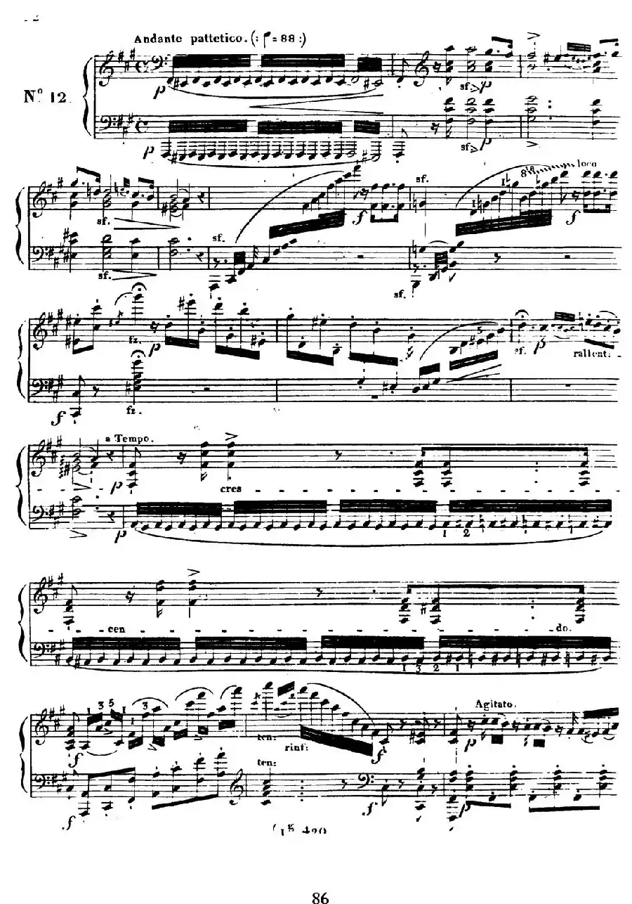24 Exercices et Preludes Op.21（24首前奏练习曲·12）