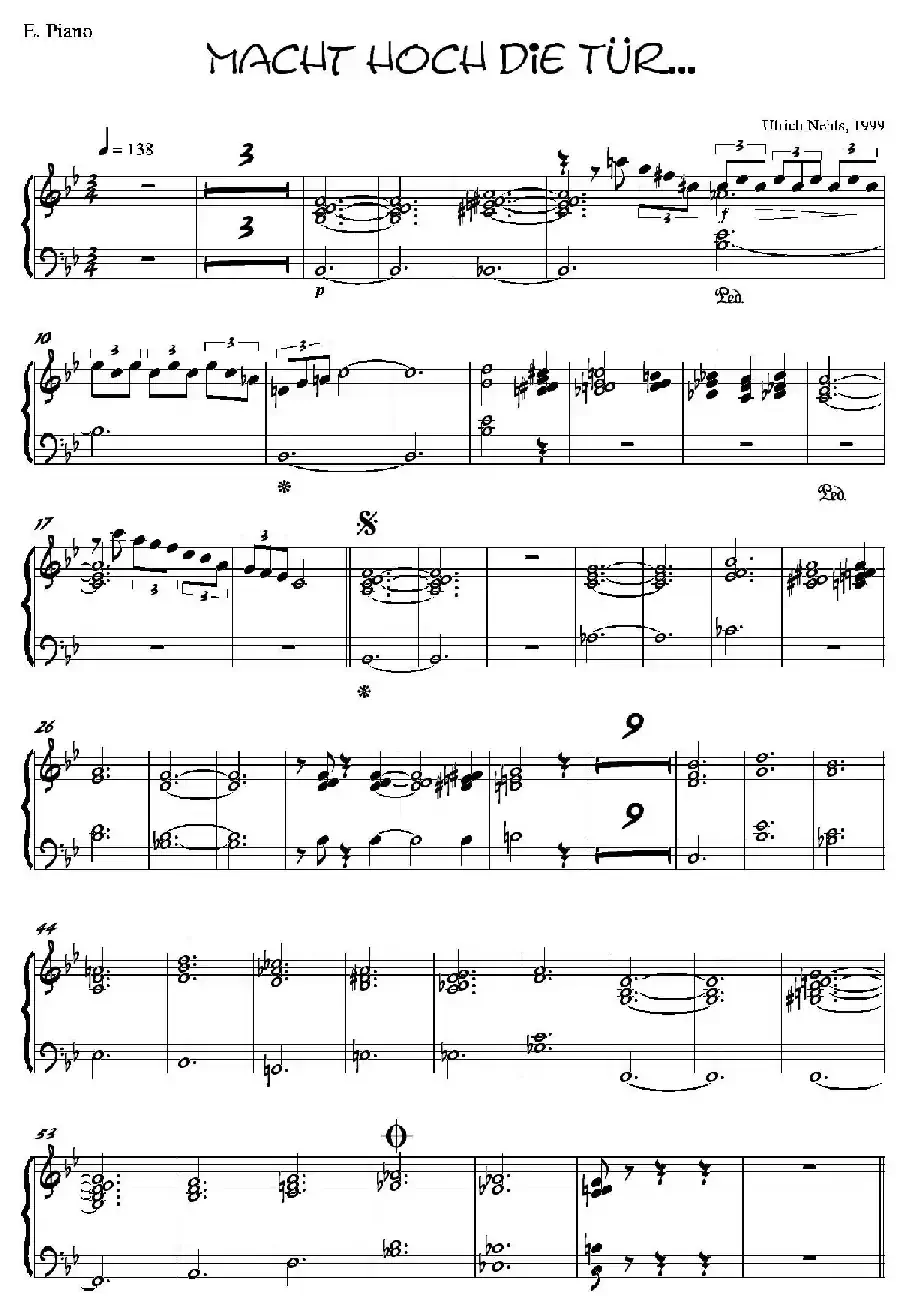 Macht Hoch Die Tru…(电钢琴分谱)