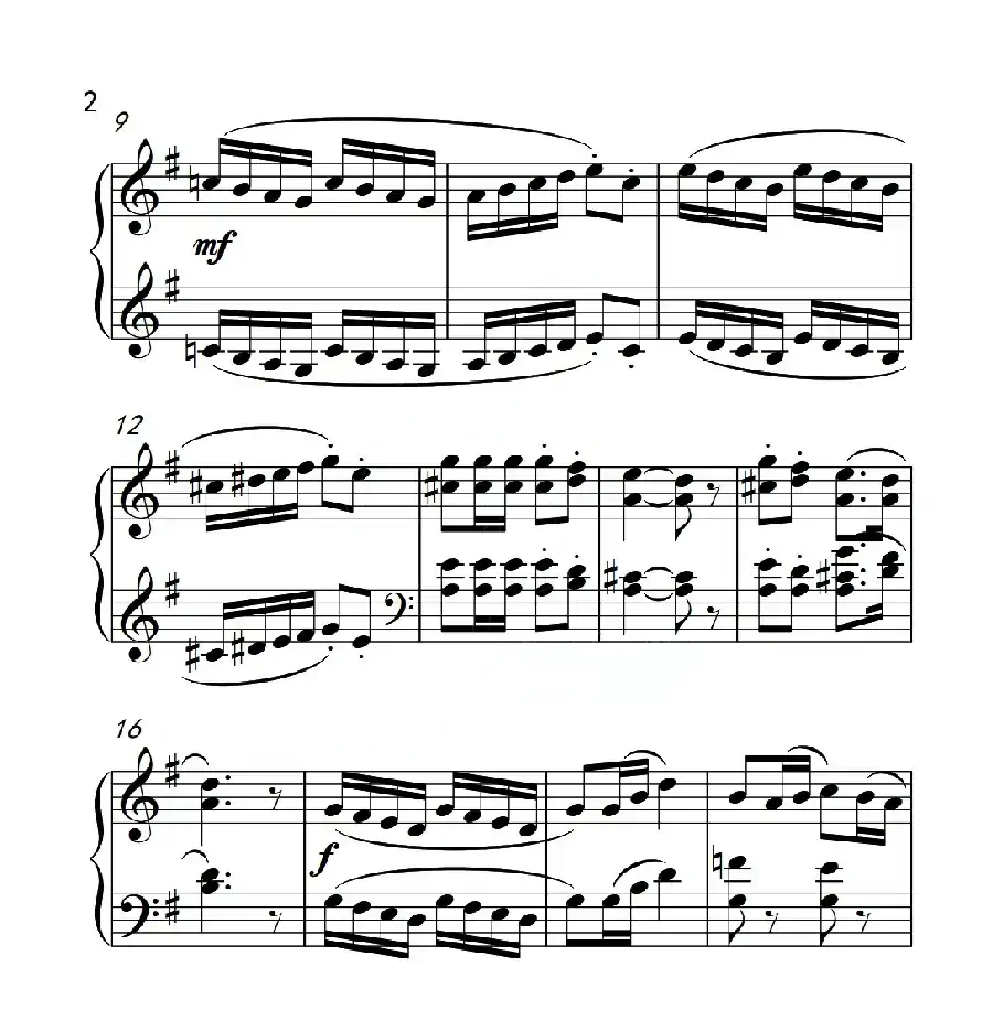 第一级 练习曲（中国音乐学院钢琴考级作品1~6级）