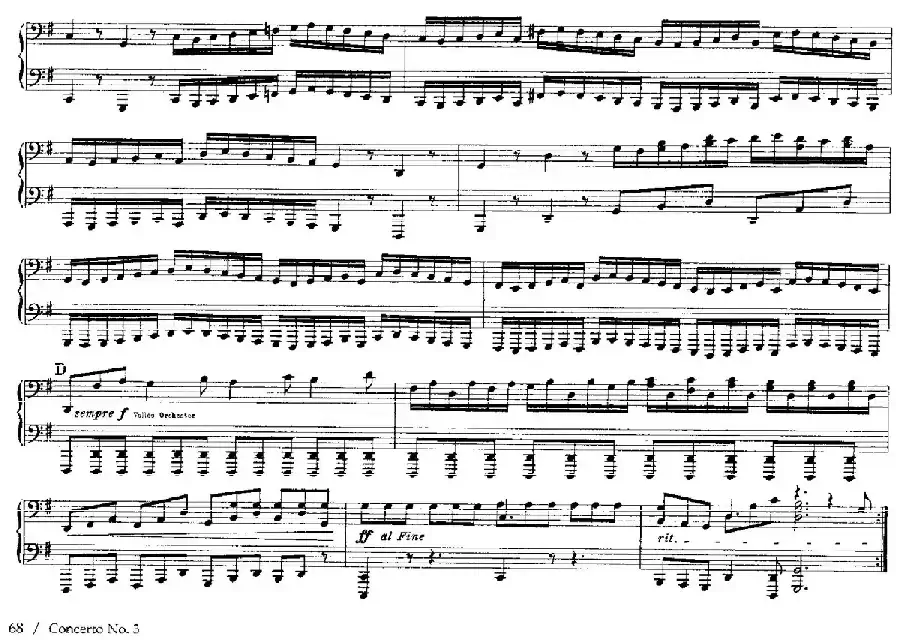 Brandenburg Concerto No.3 in G Major BWV.1048（G大调第三勃兰登堡协奏曲·四手联弹版）