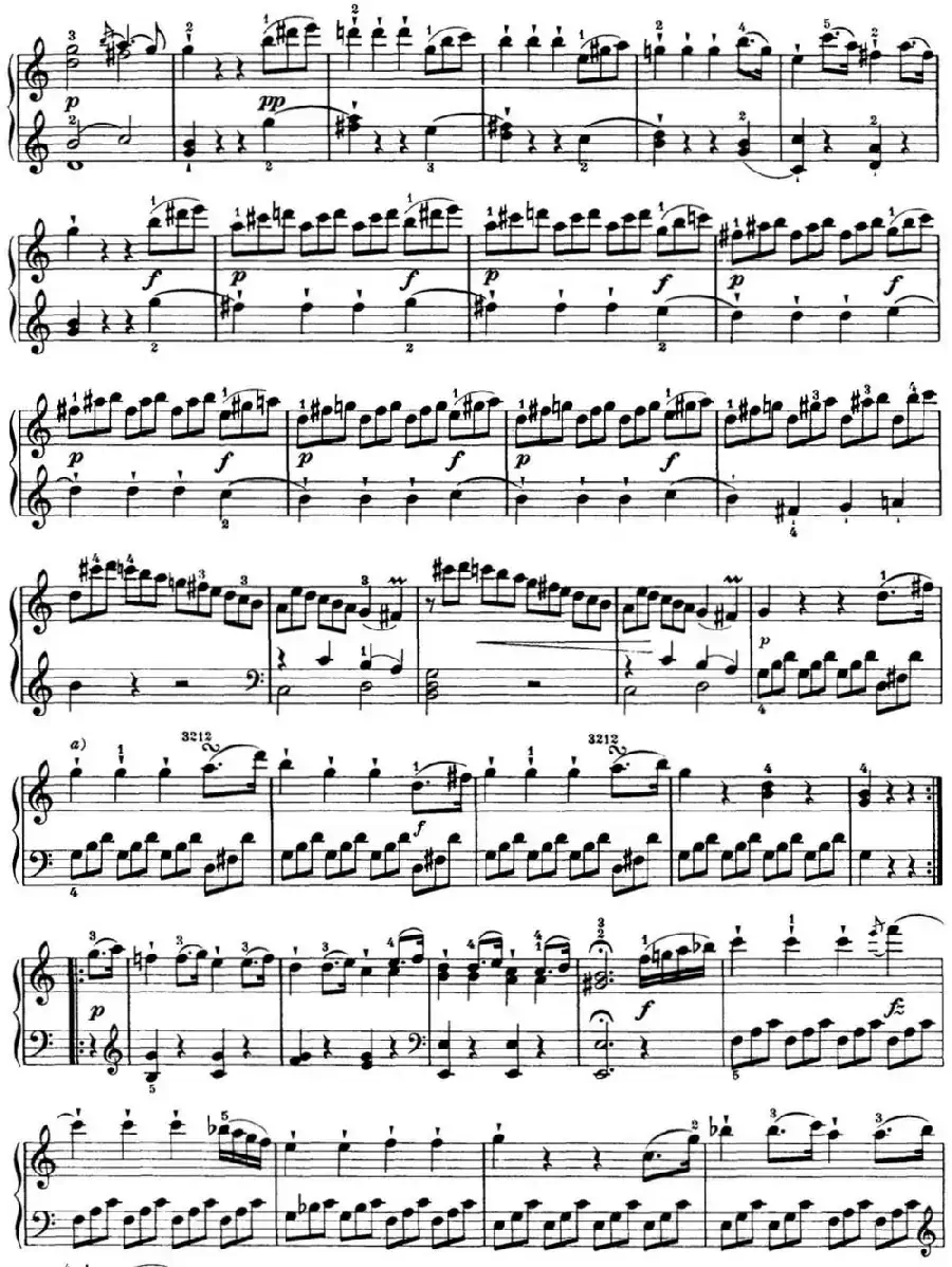 海顿 钢琴奏鸣曲 Hob XVI 35 in C major